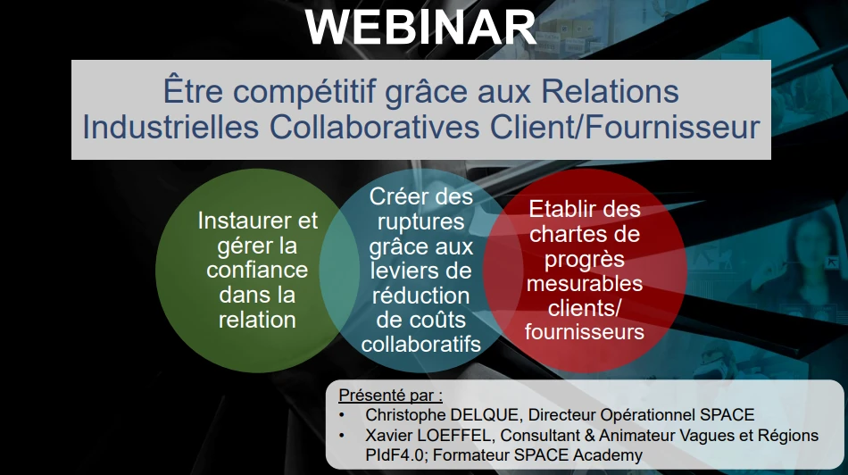 WEBINAR – Etre compétitif grâce aux relations industrielles collaboratives Client/Fournisseurs